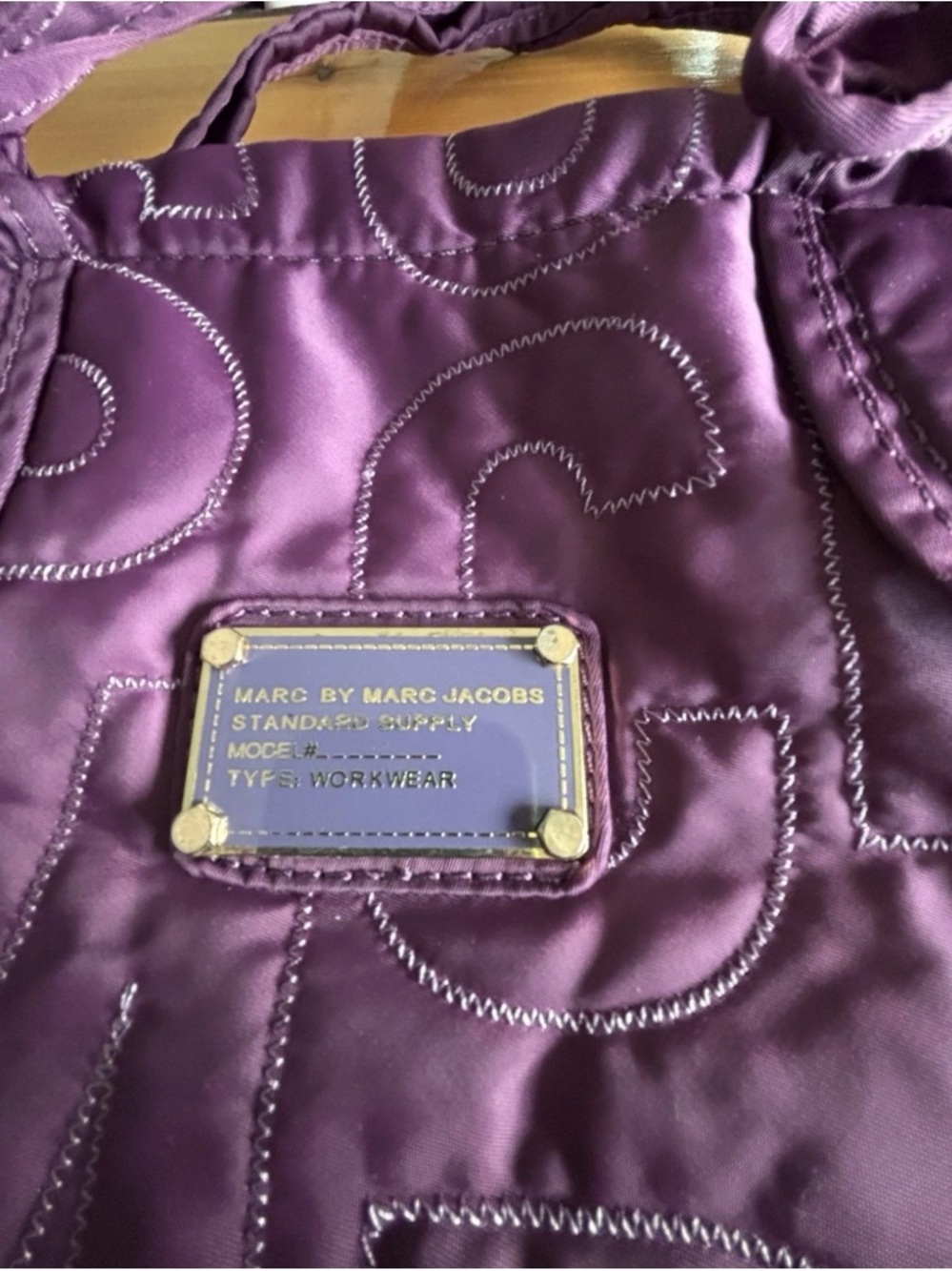 Marc by Marc Jacobs Standard Supply Quilted Purple Nylon Tote Bag - Picture 3 of 9